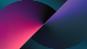 iPhone 13, Stock, iOS 15, Gradient background, iPhone 13 Pro Max, Violet background, Dark Mode, Night Mode, 4K wallpaper