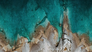Rocks, Mi Pad 5 Pro, Aerial view, Drone photo, Seashore, Stock, 4K wallpaper