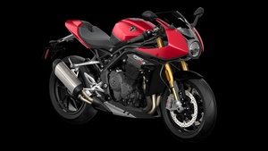 Triumph Speed Triple 1200RS, 2021, Black background, Sports bikes, 4K wallpaper