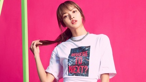Lisa, Pink background, Blackpink, K-Pop singer, Korean singers, 4K wallpaper