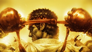 Ryu, Street Fighter, Yellow background, 4K wallpaper