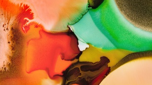 Mi Pad 5 Pro, Stock, Colorful background, Liquid art, Macro, 4K wallpaper
