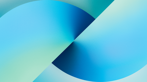 iPhone 13, Cyan, Stock, iOS 15, Gradient background, iPhone 13 Pro Max, Blue background, 4K wallpaper