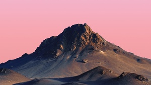 Mountain Peak, Mi Pad 5 Pro, Mountains, Pink sky, Peach, Desert, Sunset, Evening, Stock, 4K wallpaper