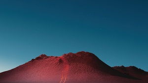 Peak, Mi Pad 5 Pro, Mountains, Blue Sky, Night sky, Starry sky, Desert, Sunset, Night, Stock, 4K wallpaper