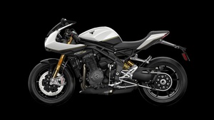Triumph Speed Triple 1200RS, 2021, Black background, Sports bikes, 4K wallpaper