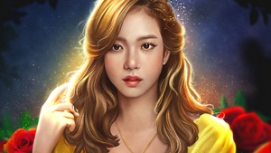 Jisoo, Artwork, Blackpink, Girly backgrounds, K-Pop singer, Korean singers, 4K wallpaper