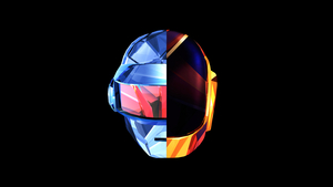 Daft Punk, Helmet, Dark background, Minimal art, Simple, 4K wallpaper