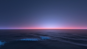 Horizon, Seascape, Sunset, Dusk, Ocean, 4K wallpaper
