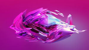 Candy, Pink background, Glass, Pink, Digital render, 4K wallpaper