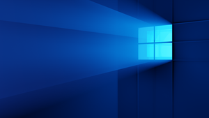 Windows 11, Windows logo, Blue background, Light, 4K wallpaper