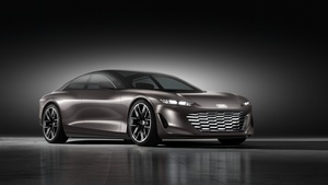 Audi grandsphere concept, Electric cars, Concept cars, 2021, Dark background, 4K wallpaper