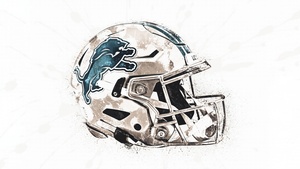 Detroit Lions, Helmet, NFL team, American football team, White background, 4K wallpaper