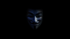 Anonymous, Dark background, Mask, AMOLED, 4K wallpaper