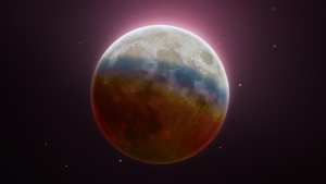 Lunar Eclipse, Astrophotography, Moon, Spectrum, Colorful, 4K wallpaper