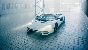 Lamborghini Countach LPI 800-4, White, Hybrid cars, Electric Sports cars, 2022, 4K wallpaper