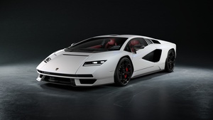 Lamborghini Countach LPI 800-4, Dark background, Hybrid cars, Electric Sports cars, 2022, 4K wallpaper