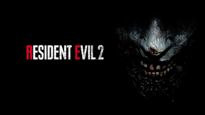 Resident Evil 2, Game poster, Horror games, Black background, AMOLED, 4K wallpaper