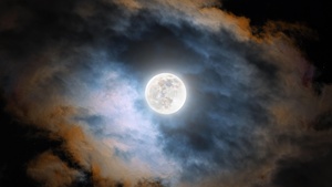 Night, Clouds, Dark, Glowing, 12K, 4K wallpaper