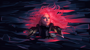 Lady Gaga, American singer, Artwork, Low poly, 4K wallpaper