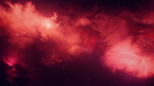 Starry sky, Red aesthetic, Clouds, Deep space, Galaxy, Celestial, Cosmos, Astronomy, Outer space, Glowing Stars, Cosmic dust, 4K wallpaper