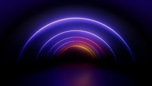 WWDC, Glowing, Violet background, Neon colors, Digital Art, 4K wallpaper