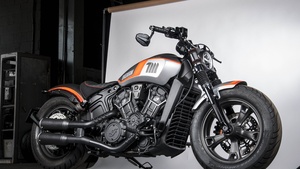 Indian Motorcycles Scout Bobber Sixty Neon, 2021, Tank Machine, Limited edition, 4K wallpaper