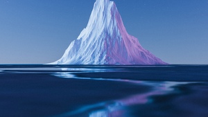Frozen, Iceberg, Glacier, Cold, Surreal, Ocean, Polar Regions, Calm, Reflections, Minimalist, Blue aesthetic, 4K wallpaper