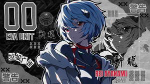 Rei Ayanami, Monochrome background, Neon Genesis Evangelion, Fan Art, 4K wallpaper