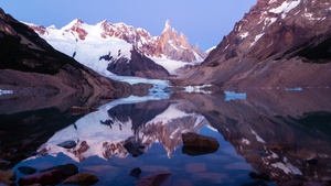 Cerro Torre, Mirror Lake, Los Glaciares National Park, Argentina, Landscape, Reflection, Mountain Peaks, Glacier, Snow covered, 4K wallpaper