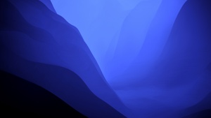 macOS Monterey, Blue aesthetic, Stock, Dark Mode, Layers, 4K wallpaper