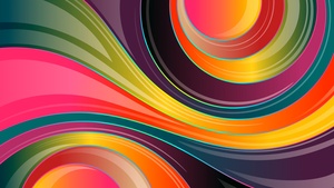Colorful background, Waves, Lines, Glossy, Multicolor, 4K wallpaper