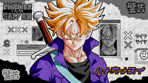 Trunks, Dragon Ball Super, Monochrome background, 4K wallpaper