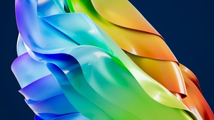Rainbow colors, Abstract design, Colorful abstract, Colorful gradients, 3D Render, Modern, Vibrant, Glossy, 4K wallpaper