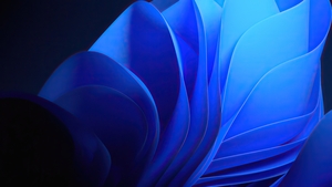 Windows 11, Stock, Official, Blue background, Aesthetic, 4K wallpaper