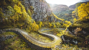 Norway, Trails, Dirt road, Greenery, Mountains, Landscape, 4K wallpaper