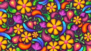 Floral designs, Girly backgrounds, Digital Art, Colorful, Illustration, Multicolor, 4K wallpaper
