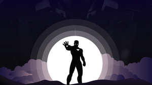 Iron Man, Silhouette, Marvel Superheroes, Tony Stark, Dark background, Minimal art, Robert Downey Jr, 4K wallpaper