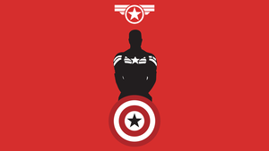 Captain America, Minimal art, Marvel Superheroes, Red background, Simple, 4K wallpaper