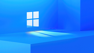 Windows 11, Stock, Official, Blue background, Windows logo, Aesthetic, 4K wallpaper