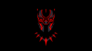 Black Panther, Minimal art, Marvel Superheroes, Black background, AMOLED, Simple, 4K wallpaper