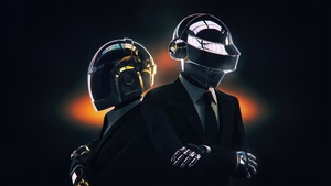 Daft Punk, Dark aesthetic, Electronic music duo, Dark background, Daft Punk Helmet, 4K wallpaper
