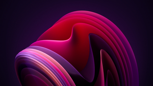 Windows 11, Flow, Dark Mode, Dark background, Pink, 4K wallpaper