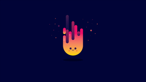 Smiley, Fire, Minimal art, Illustration, Dark background, Simple, 4K wallpaper
