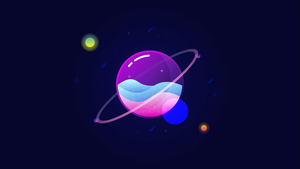 Planets, Colorful, Orbit, Minimal art, Illustration, Dark background, 4K wallpaper