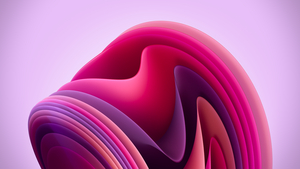 Windows 11, Flow, Light, Pink background, Aesthetic, 4K wallpaper