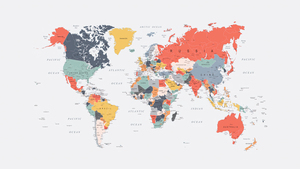 Pastel, World map, Colorful, 4K wallpaper
