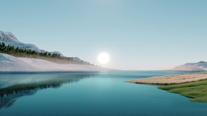 Windows 11, Landscape, Scenery, Sunrise, Stock, Daylight, 4K wallpaper