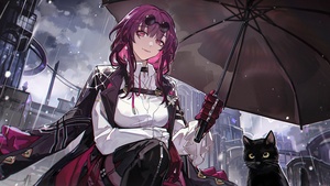 , Purple aesthetic, Umbrella, 4K wallpaper