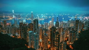 Hong Kong, Victoria Peak, Cityscape, Night, Skyline, City lights, Metropolitan, 4K wallpaper